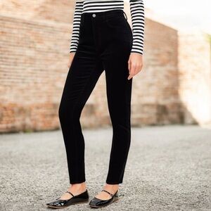 LOFT Black corduroy Curvy Skinny Jeans